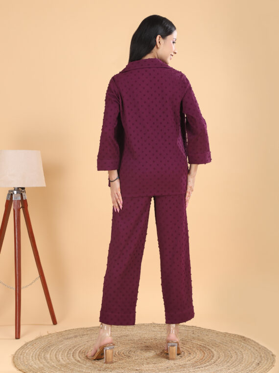 Maroon Flap Co-ord Set