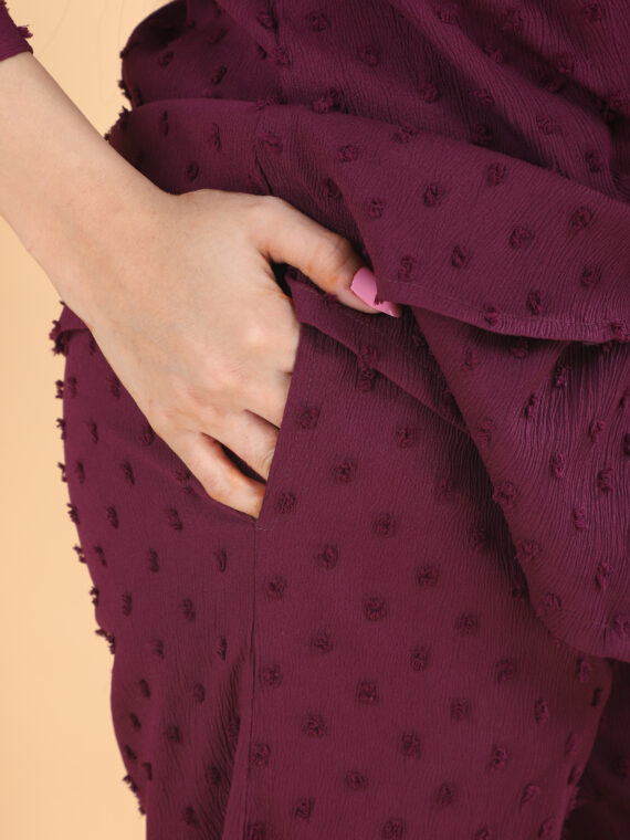Maroon Flap Co-ord Set