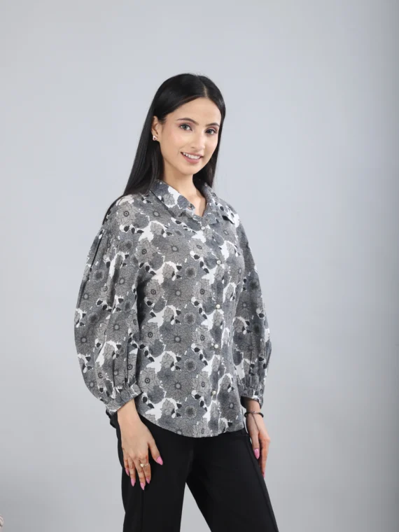 Printed Cotton Women Shirt