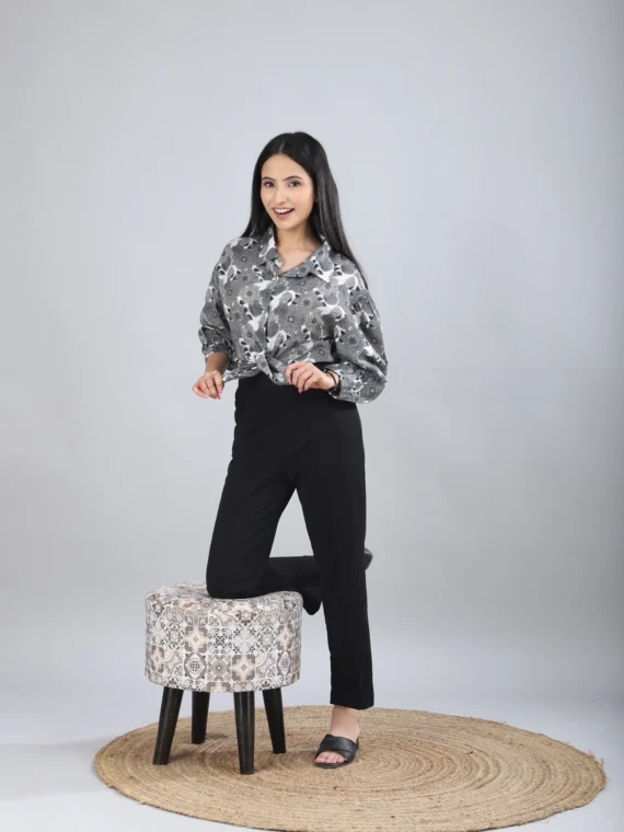 Printed Cotton Women Shirt