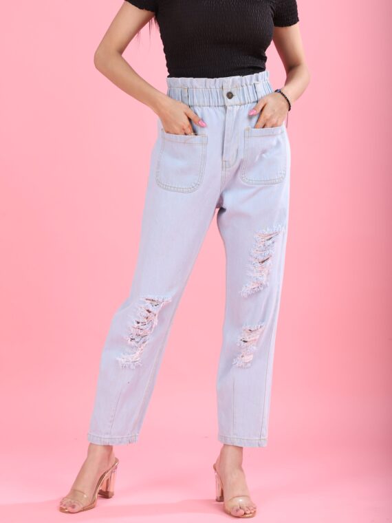 Classic Blue Ripped Jeans