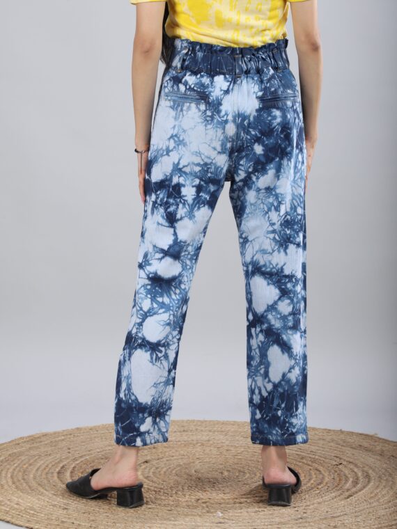 Tie-Dye Distressed Denim Jeans